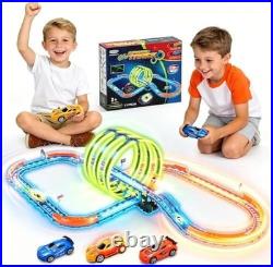 Slot Car Race Track Set Electric Powered Race Track Dual Racing Car Track Set