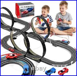 Slot Car Race Track Set Electric Powered Race Track Dual Racing Car Track Set