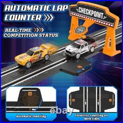 Slot Car Race Track Set Electric Powered Race Track Dual Racing Car Track Set