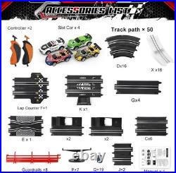 Slot Car Race Track Set Electric Powered Race Track Dual Racing Car Track Set