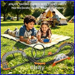 Slot Car Race Track Set Electric Powered Race Track Dual Racing Car Track Set