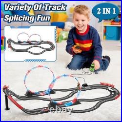 Slot Car Race Track Set Electric Powered Race Track Dual Racing Car Track Set