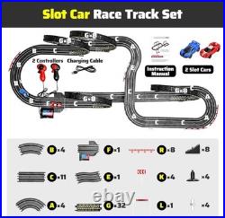 Slot Car Race Track Set Electric Powered Race Track Dual Racing Car Track Set