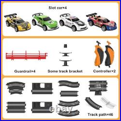 Slot Car Race Track Set Electric Powered Race Track Dual Racing Car Track Set