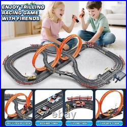 Slot Car Race Track Set Electric Powered Race Track Dual Racing Car Track Set
