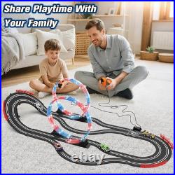 Slot Car Race Track Set Electric Powered Race Track Dual Racing Car Track Set