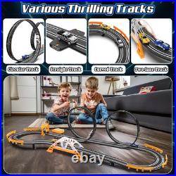 Slot Car Race Track Set Electric Powered Race Track Dual Racing Car Track Set