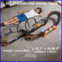 Slot Car Race Track Set Electric Powered Race Track Dual Racing Car Track Set