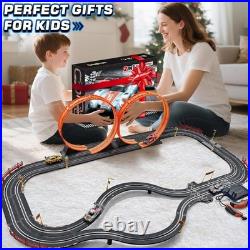 Slot Car Race Track Set Electric Powered Race Track Dual Racing Car Track Set