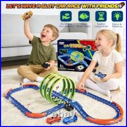 Slot Car Race Track Set Electric Powered Race Track Dual Racing Car Track Set