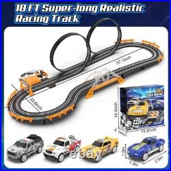 Slot Car Race Track Set Electric Powered Race Track Dual Racing Car Track Set