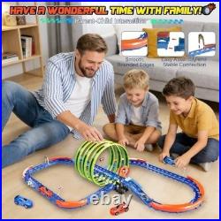 Slot Car Race Track Set Electric Powered Race Track Dual Racing Car Track Set