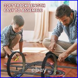 Slot Car Race Track Set Electric Powered Race Track Dual Racing Car Track Set