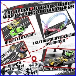Slot Car Race Track Set Electric Powered Race Track Dual Racing Car Track Set