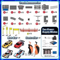 Slot Car Race Track Set Electric Powered Race Track Dual Racing Car Track Set