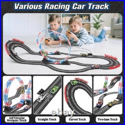 Slot Car Race Track Set Electric Powered Race Track Dual Racing Car Track Set