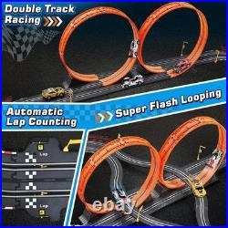 Slot Car Race Track Set Electric Powered Race Track Dual Racing Car Track Set