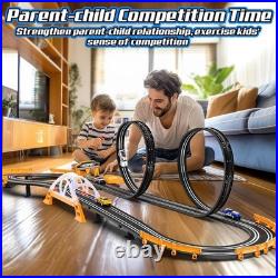 Slot Car Race Track Set Electric Powered Race Track Dual Racing Car Track Set