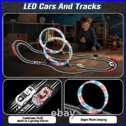 Slot Car Race Track Set Electric Powered Race Track Dual Racing Car Track Set