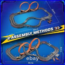 Slot Car Race Track Set Electric Powered Race Track Dual Racing Car Track Set