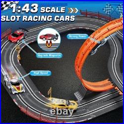 Slot Car Race Track Set Electric Powered Race Track Dual Racing Car Track Set