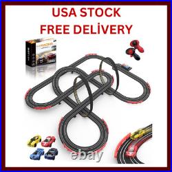 Slot Car Race Track Set Electric Powered Race Track Dual Racing Car Track Set