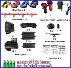 Slot Car Race Track Set Electric Powered Race Track Dual Racing Car Track Set