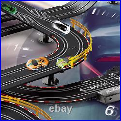 Slot Car Race Track Set Electric Powered Super Loop Speedway with Four Cars for