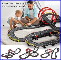 Slot Car Race Track Set Electric Powered Super Loop Speedway with Four Cars for