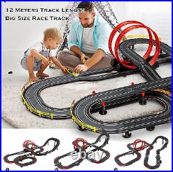 Slot Car Race Track Set Electric Powered Super Loop Speedway with Four Cars for