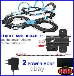 Slot Car Race Track Set, High Speed Series Tram Dual Track Set with 4 License