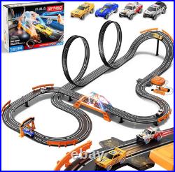 Slot Car Race Track Set for Kids 29Ft Electric Race Car Track with 4 Slot Cars