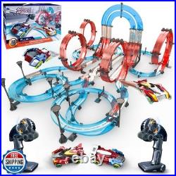 Slot Car Race Track Sets Dual-Player Electric Remote Control Cars