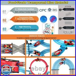 Slot Car Race Track Sets Dual-Player Electric Remote Control Cars