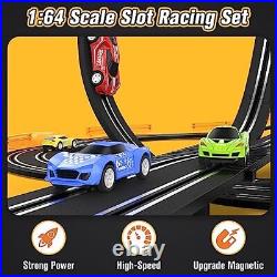 Slot-Car-Race-Track-Sets for Boys Kids Battery or Electric Race Car Track wit