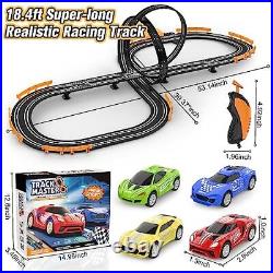 Slot-Car-Race-Track-Sets for Boys Kids Battery or Electric Race Car Track wit