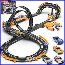 Slot Car Race Track Sets with 4 Cars, Electric Include