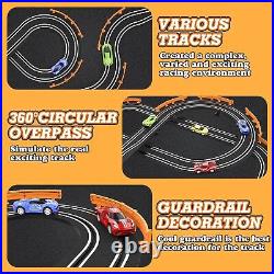 Slot Car Race Track Sets with 4 High-Speed Battery Electric Track Dual Racing