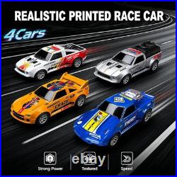 Slot Car Race Track Sets with 4 High-Speed Racing Slot Cars Electric Dual Racing
