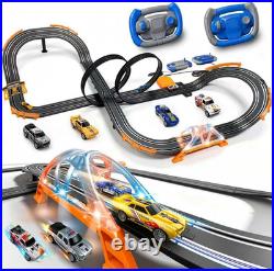 Slot Car Race Track Sets with 4 High-Speed Racing Slot Cars Electric Dual Racing Slot Car Race Track Sets with 4 High-Speed Racing Slot Cars Electric Dual Racing