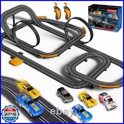 Slot Car Race Track with 4 High-Speed Racing Cars Battery or Elec