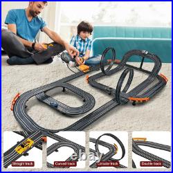 Slot Car Race Track with 4 High-Speed Racing Cars Battery or Electric Race Car T