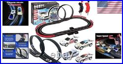 Slot Car Racing Track Set with 4 Cars Electric and Battery Powered Kids Toys