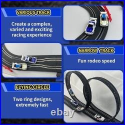 Slot Car Racing Track Set with 4 Cars Electric and Battery Powered Kids Toys