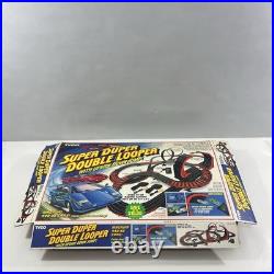 Slot Car Track #6237 With2 Cars VTE 1991 Tyco Super Duper Double Looper Incomplete