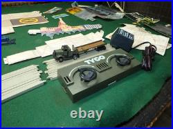 Slot Car Tyco G. I. JOE Vintage Electric Trucking Army Track missing some Items