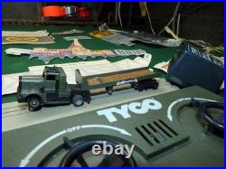 Slot Car Tyco G. I. JOE Vintage Electric Trucking Army Track missing some Items