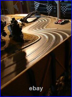 Slot Mods 1/32 132 slot car track withcontrollers, extras rare 4-lane