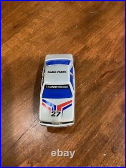 Slot car track super American road race Camaro and Thunderbird included