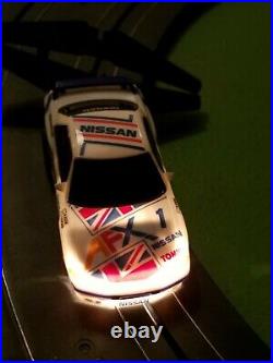 TOMY AFX Turbo Tyco HO Scale #1 Lighted Nissan Skyline Race Track Slot Car
